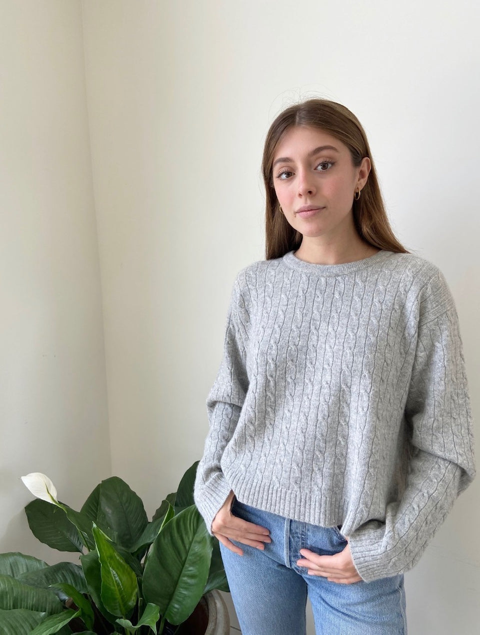Jessica's cable knit crew