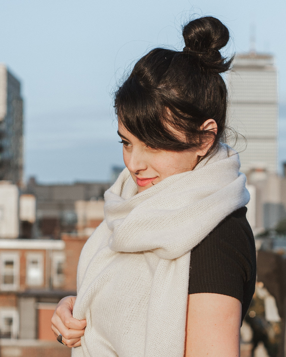 Megan's loose knit scarf